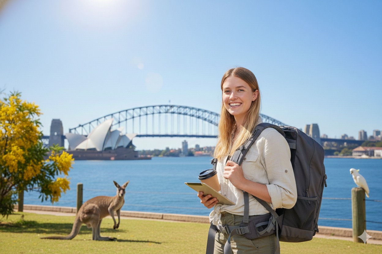 Students studying outdoors in Australia
